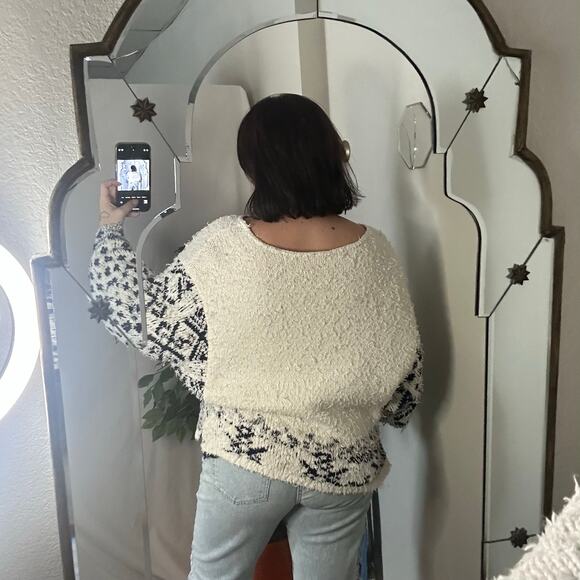 Free People Midnight Beach Rib Sweater In Evening Ivory Combo Small - Picture 6 of 6